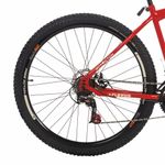 Bicicleta Flexus 15 Mtb Aro 29 Quadro Aço 21 Marchas Free Action Vermelho Coke