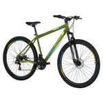 Bicicleta Flexus 20 Mountain Bike Aro 29 Quadro Aço 21 Marchas Free Action Verde Militar