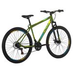 Bicicleta Flexus 20 Mountain Bike Aro 29 Quadro Aço 21 Marchas Free Action Verde Militar