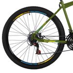 Bicicleta Flexus 20 Mountain Bike Aro 29 Quadro Aço 21 Marchas Free Action Verde Militar