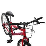 Bicicleta Eden Mountain Bike Aro 24 Quadro Aço 18 Marchas V-Brake Vermelho Coke Free Action