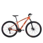 Bicicleta Flexus 31 Lite Mtb Aro 29 Quadro Aço 21 Marchas Free Action Laranja Neon Branco
