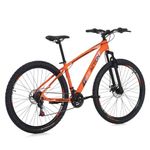 Bicicleta Flexus 31 Lite Mtb Aro 29 Quadro Aço 21 Marchas Free Action Laranja Neon Branco