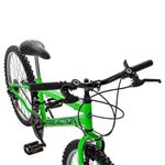 Bicicleta Eden Mountain Bike Aro 24 Quadro Aço 18 Marchas V-Brake Verde Kawasaki Free Action