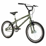 Bicicleta Bmx Sts Cross Aro 20 Aço 1v Verde Militar Free Action