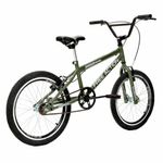 Bicicleta Bmx Sts Cross Aro 20 Aço 1v Verde Militar Free Action