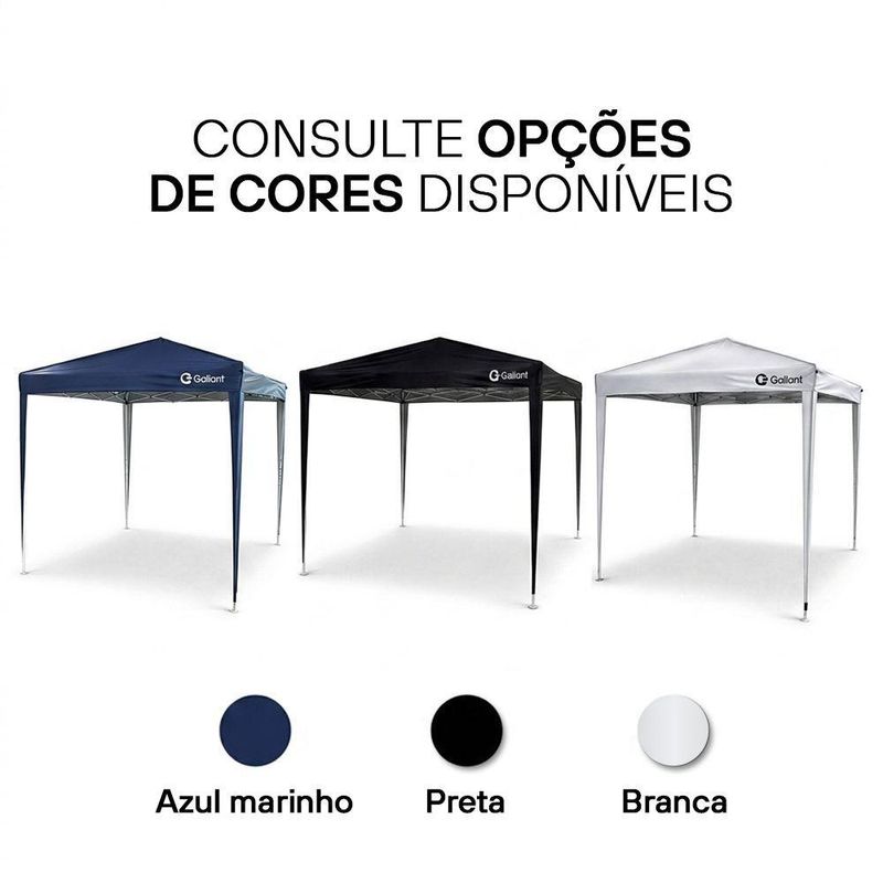 Tenda Gazebo Sanfonado Dobrável 3x3m com Mala de Transporte Gallant Azul (GTG03SF01AR-AZ)