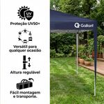 Tenda Gazebo Sanfonado Dobrável 3x3m com Mala de Transporte Gallant Azul (GTG03SF01AR-AZ)