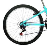 Bicicleta Donna Mtb Aro 24 Quadro em Aço 18 Marchas Verde Tiffany Free Action