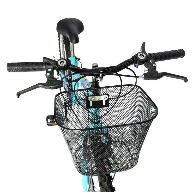 Bicicleta Donna Mtb Aro 24 Quadro em Aço 18 Marchas Verde Tiffany Free Action
