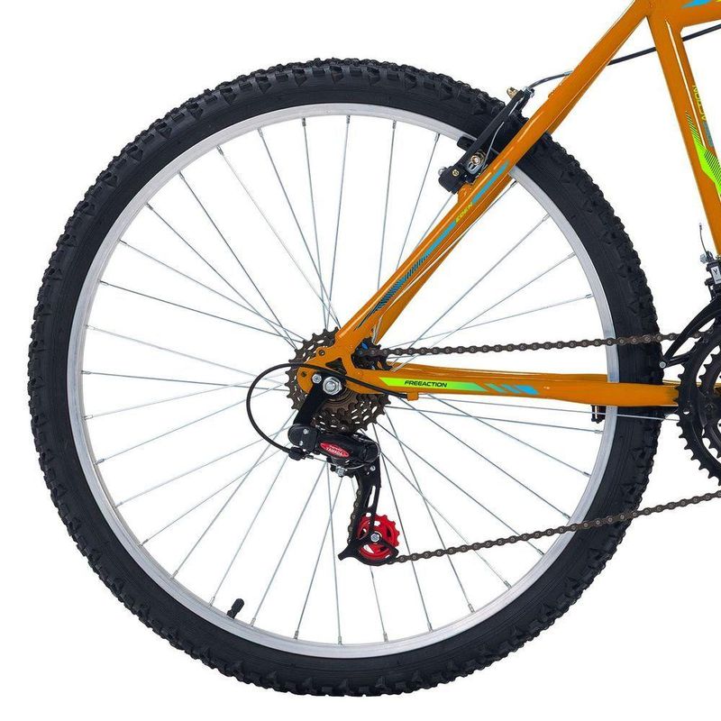 Bicicleta Eden Mountain Bike Aro 26 Quadro Aço 18 Marchas V-Brake Laranja Free Action