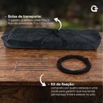 Tenda Gazebo Sanfonado Dobrável 3x3m com Mala de Transporte Gallant Preto (GTG03SF01AR-PT)