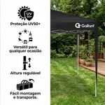 Tenda Gazebo Sanfonado Dobrável 3x3m com Mala de Transporte Gallant Preto (GTG03SF01AR-PT)