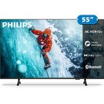 Smart tv 55" 4k philips 55pug7300/78 titan os pixel precise uhd comando de voz preta