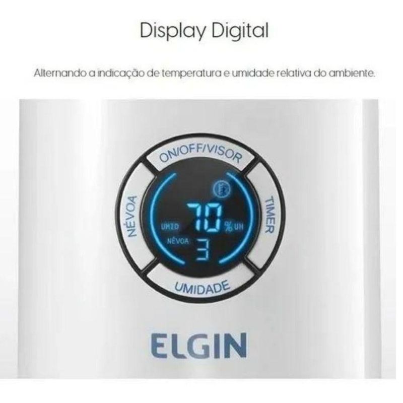 Umidificador Elgin Ultrassonico Digital 2,5l Bivolt Branco