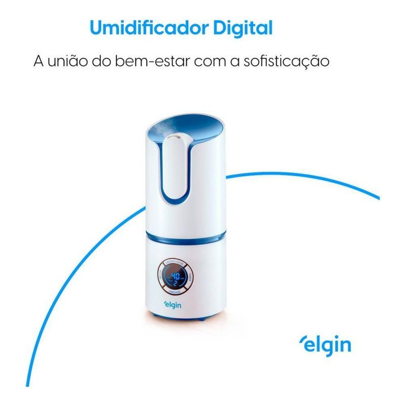 Umidificador Elgin Ultrassonico Digital 2,5l Bivolt Branco