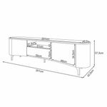Rack Bancada Elara E Painel Armony Off White Cinamomo Com Mesa De Centro Sky Off White - Hb Móveis