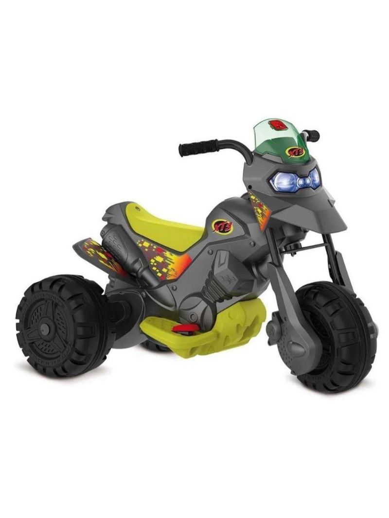 Moto Elétrica Bandeirante Xt3 6v Marchas Frente E Ré Velocidade 3,5 Km/h Grafite/amarelo