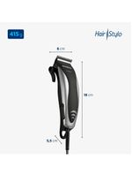 Máquina de cortar cabelo mondial hair stylo cr-02 4 com pentes prata/preta