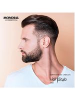 Máquina de cortar cabelo mondial hair stylo cr-02 4 com pentes prata/preta