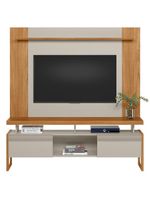 Rack Para Sala Com Painel Para Tv 55 Pol Esmirna L05 Nature Off White - Lyam Decor