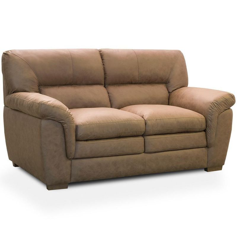 Sofá 2 Lugares Para Sala De Estar 170cm Boston F04 Nobuck Marrom - Lyam Decor