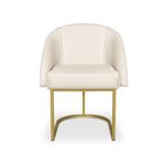 Cadeira Poltrona Lua Decorativa para Quarto em Tecido Veludo Bege