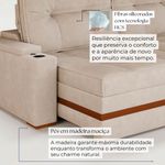 Sofá Retrátil Reclinável 4 Lugares Mônaco 2,36m Veludo Creme