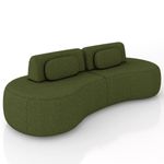 Sofá 4 Lugares 280cm Orgânico Mellanie Linho Verde Z32 - Mpozenato