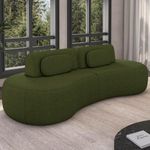 Sofá 4 Lugares 280cm Orgânico Mellanie Linho Verde Z32 - Mpozenato