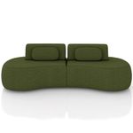 Sofá 4 Lugares 280cm Orgânico Mellanie Linho Verde Z32 - Mpozenato