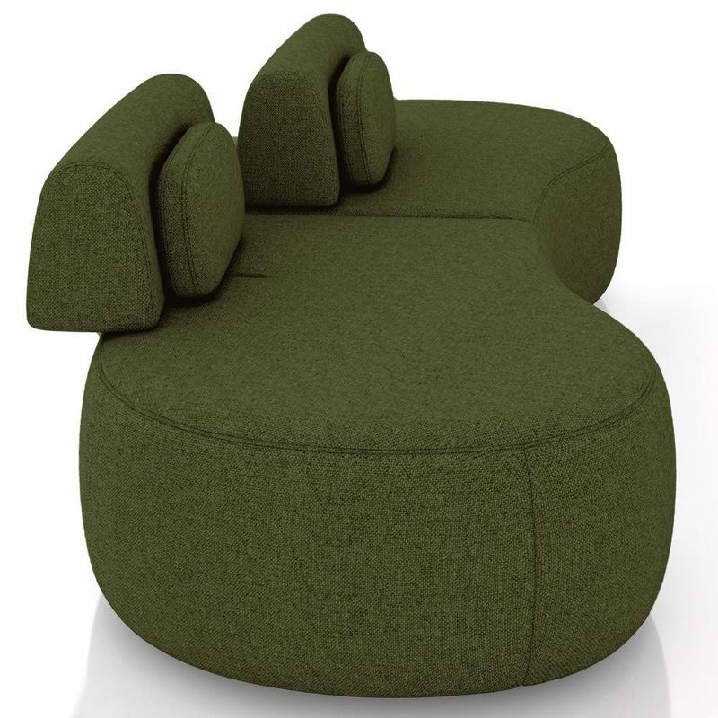 Sofá 4 Lugares 280cm Orgânico Mellanie Linho Verde Z32 - Mpozenato
