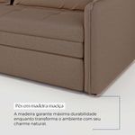 Sofá Cama Retrátil 3 Lugares Veneza 1,56m Linho Marrom