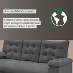 Conjunto Sofá 3 E 2 Lugares Irlanda Veludo Cinza