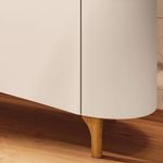 Rack Bancada Tv 80 Pol 201cm Desing Orgânico Yang Off/cinamomo H01 - Mpozenato