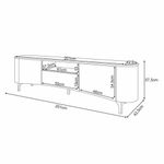Rack Bancada Elara E Painel Armony Com Aparador Vivant Off White Champanhe - Hb Móveis