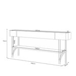 Rack Bancada Elara E Painel Armony Com Aparador Vivant Off White Champanhe - Hb Móveis