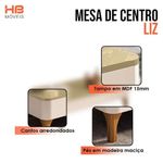 Rack Bancada Elara Com Mesa De Centro Liz E Aparador Fiero Off White Champanhe - Hb Móveis