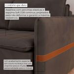 Sofá Cama Retrátil 3 Lugares Bárbara 1,80m Veludo Marrom