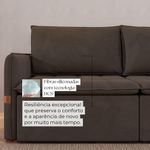Sofá Cama Retrátil 3 Lugares Bárbara 1,80m Veludo Marrom