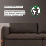 Sofá Cama Retrátil 3 Lugares Bárbara 1,80m Veludo Marrom