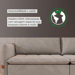 Sofá Cama Retrátil 4 Lugares Bárbara 2,60m Veludo Bege