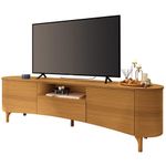 Rack Bancada Tv 80 Pol 201cm Desing Orgânico Yang Cinamomo H01 - Mpozenato