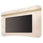Rack Bancada Elara Com Painel Armony Off White Champanhe - Hb Móveis