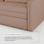 Sofá Fixo 4 Lugares Verona 2,16m Linho Bege