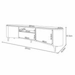 Rack Bancada Elara Cinamomo Com Kit Mesa De Centro Sky E Aparador Infinity Cinamomo - Hb Móveis