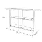 Rack Bancada Elara Cinamomo Com Mesa De Centro Sky E Aparador Infinity Cinamomo - Hb Móveis