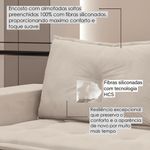 Sofá Fixo 5 Lugares Dunas 2,20m Veludo Creme
