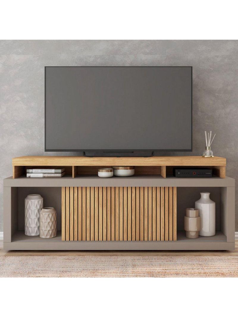 Rack Bancada Para Tv 70 Polegadas Aegon Caemmun Buriti / Fendi