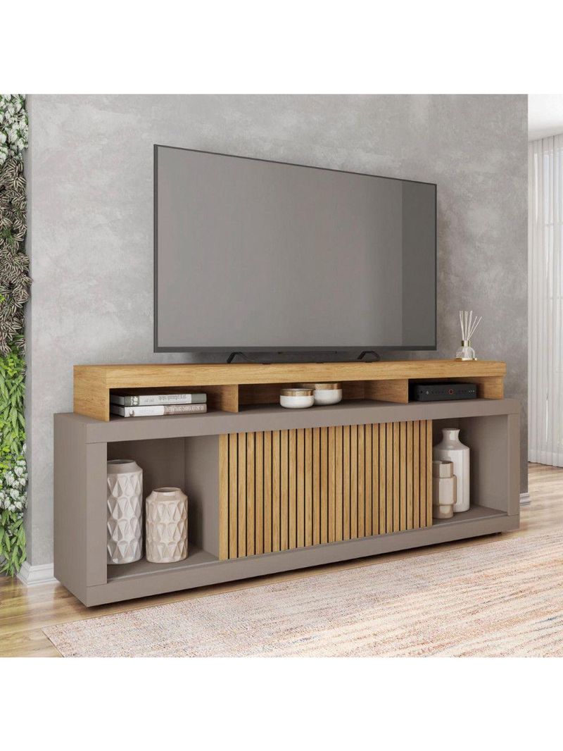 Rack Bancada Para Tv 70 Polegadas Aegon Caemmun Buriti / Fendi